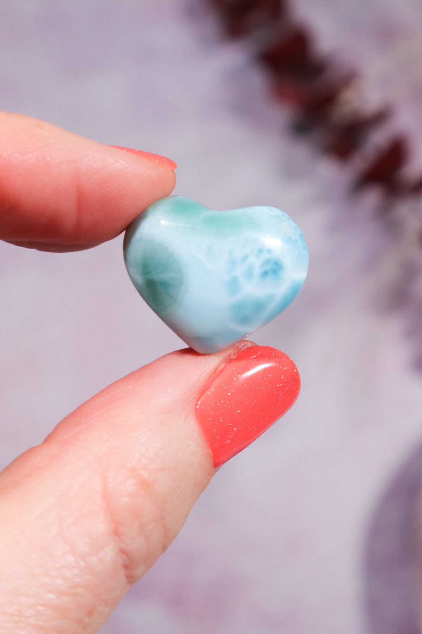 Larimar Heart Cabochon 5.9gr Rocks & Fossils Tali & Loz Crystals