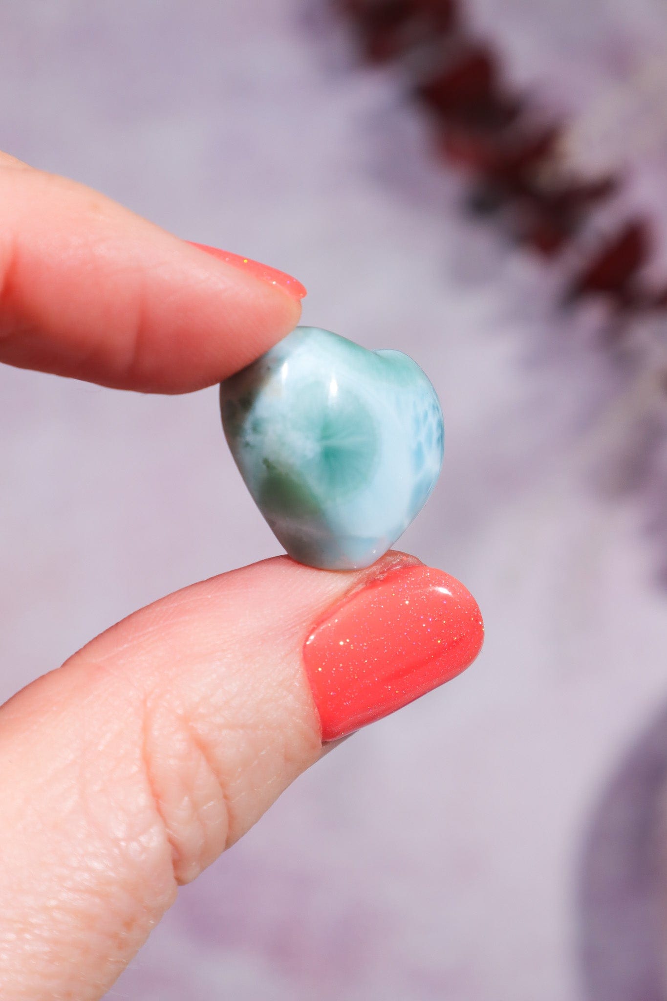 Larimar Heart Cabochon 5.9gr Rocks & Fossils Tali & Loz Crystals