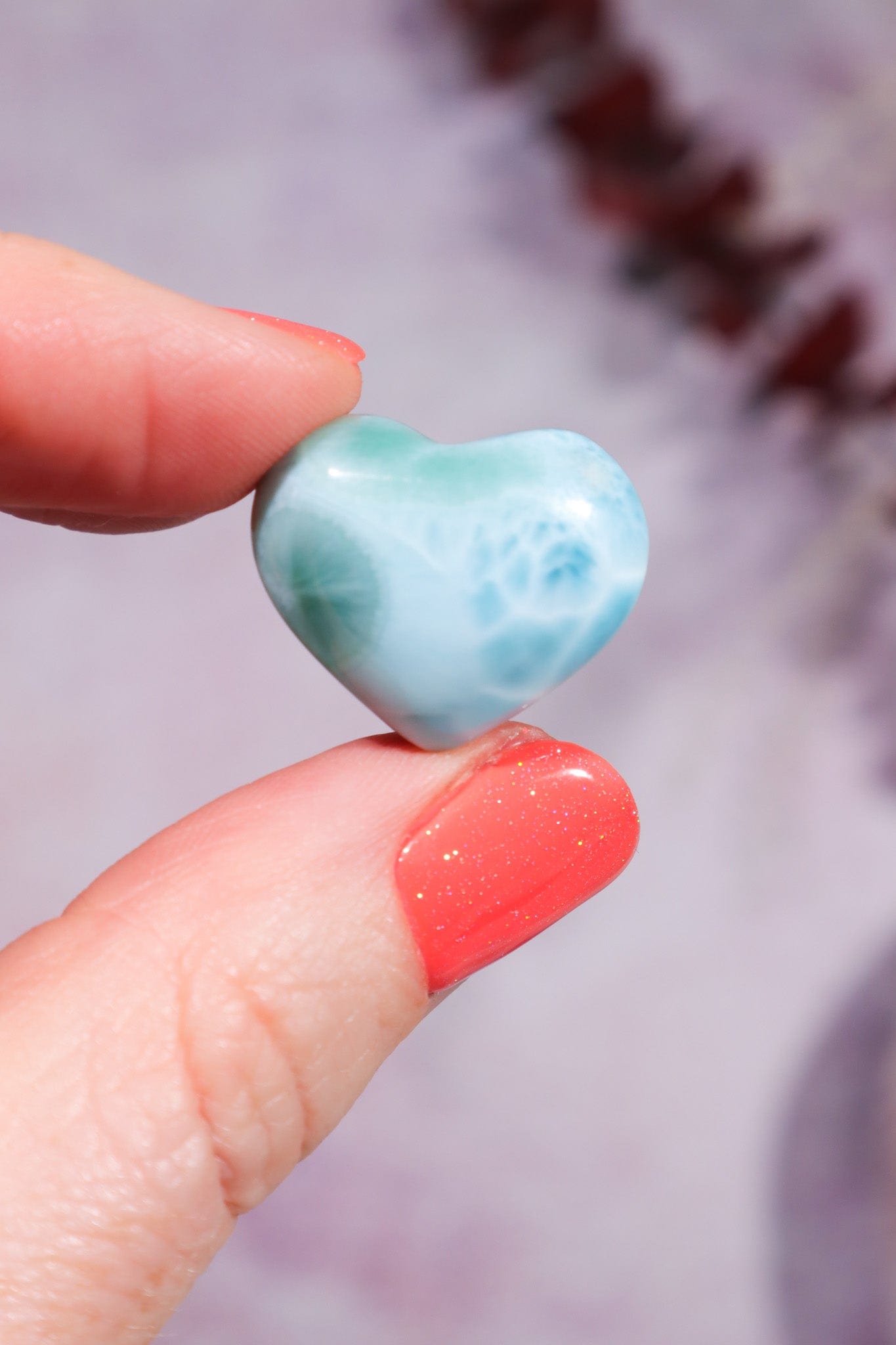 Larimar Heart Cabochon 5.9gr Rocks & Fossils Tali & Loz Crystals