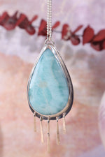 Larimar Tear Drop Necklace, Handmade in the UK Jewellery Tali & Loz Crystals