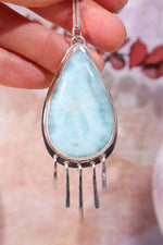 Larimar Tear Drop Necklace, Handmade in the UK Jewellery Tali & Loz Crystals