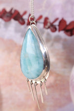 Larimar Tear Drop Necklace, Handmade in the UK Jewellery Tali & Loz Crystals