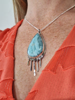 Larimar Tear Drop Necklace, Handmade in the UK Jewellery Tali & Loz Crystals