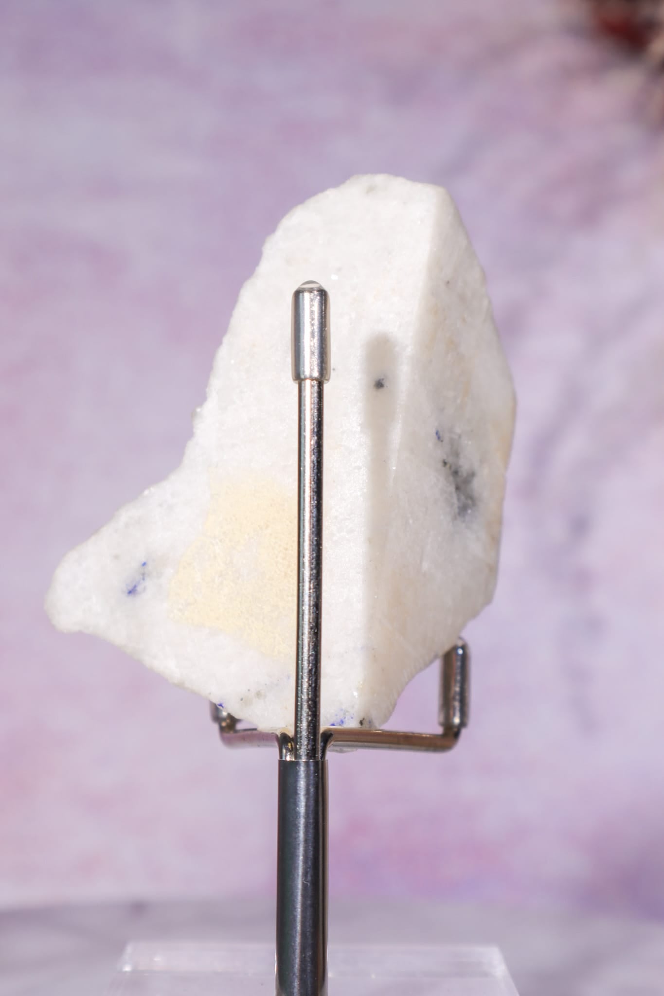 Lazurite in White Marble 7cm, Sar-e-Sang, Badakhshan, Afghanistan, Sold as Seen Minerals Tali & Loz Crystals