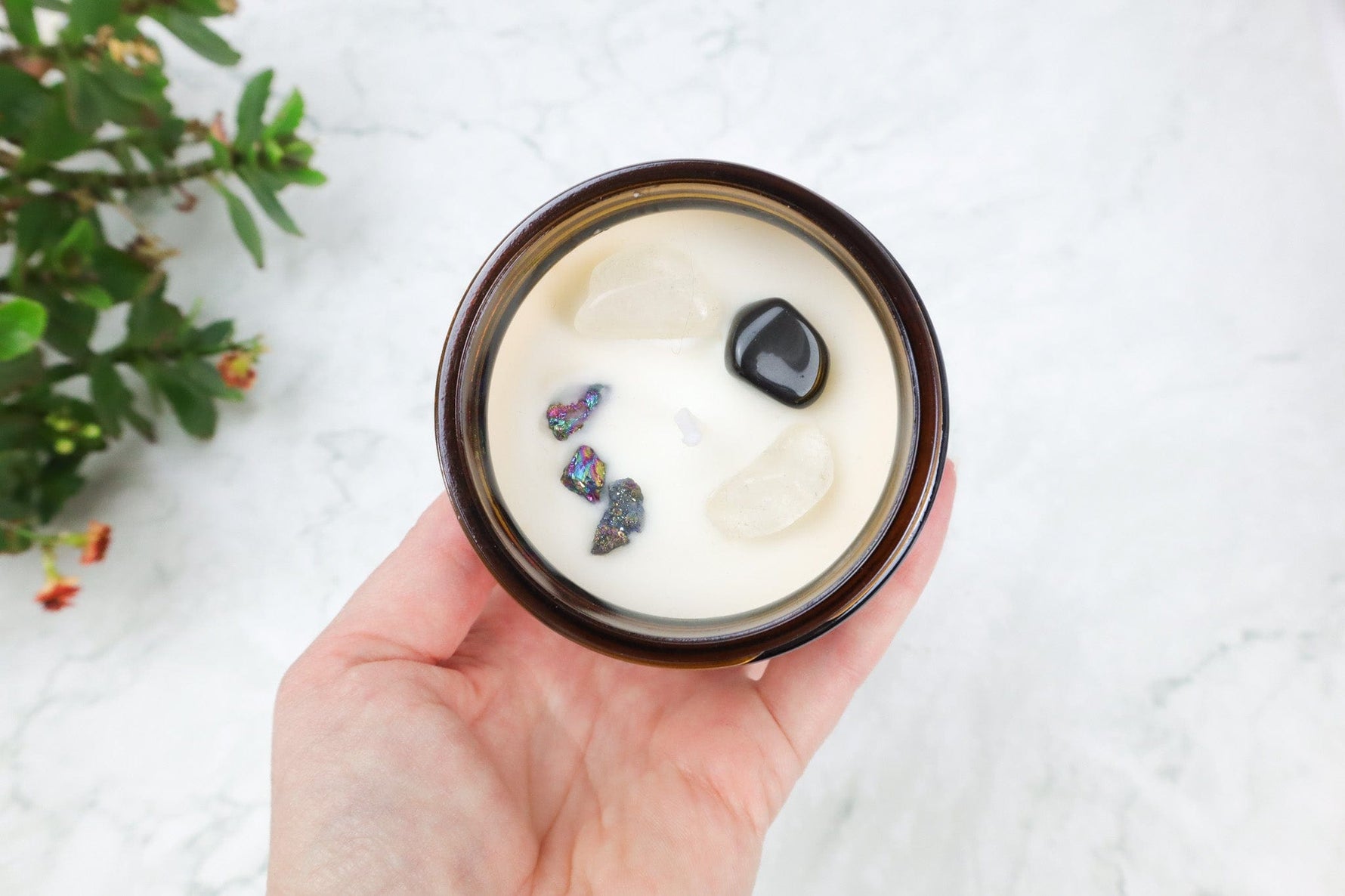 Leo Candle with Black Onyx - Tali & Loz Crystals