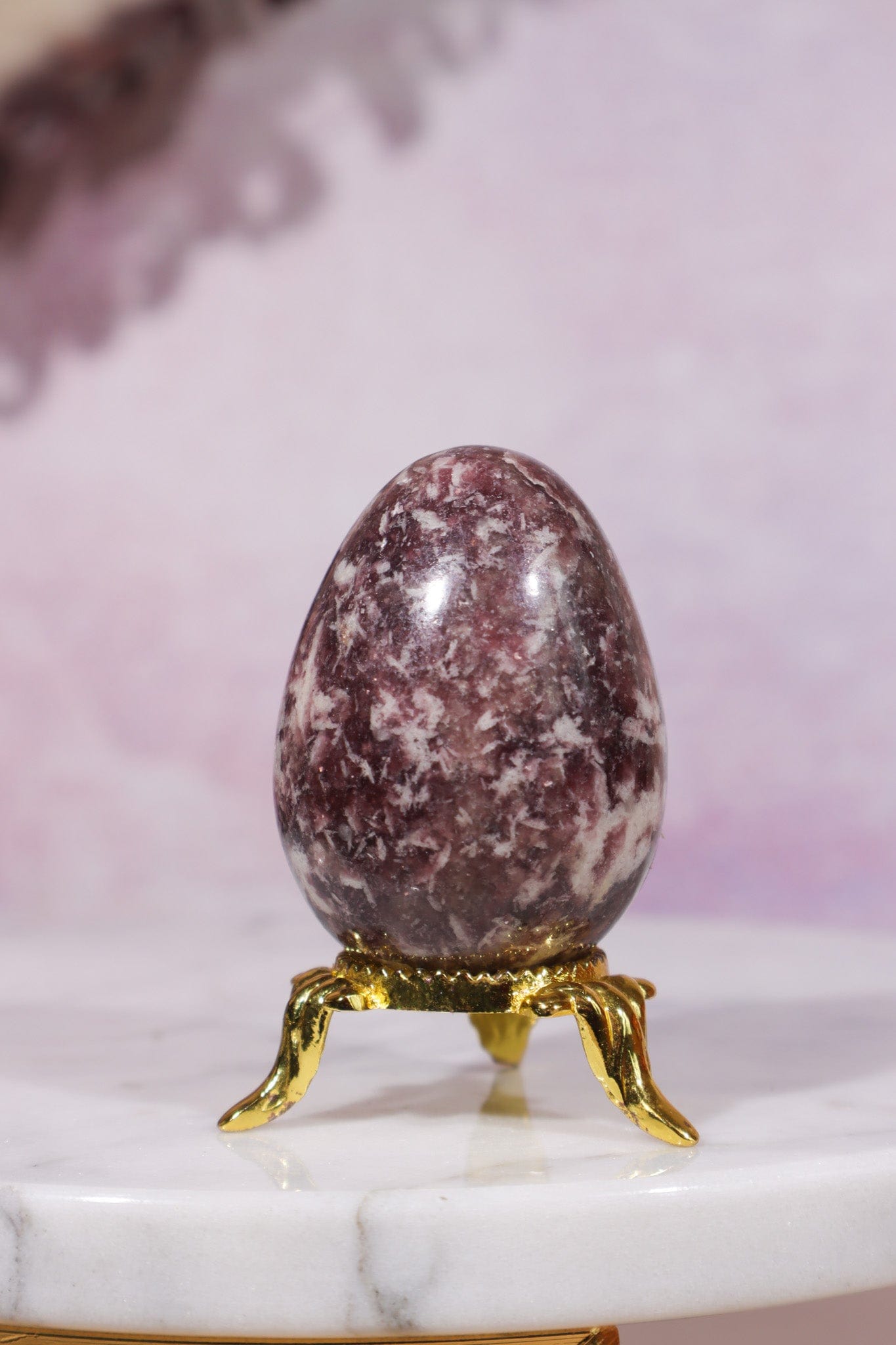 Lepidolite Egg 4.6cm - Tali & Loz Crystals