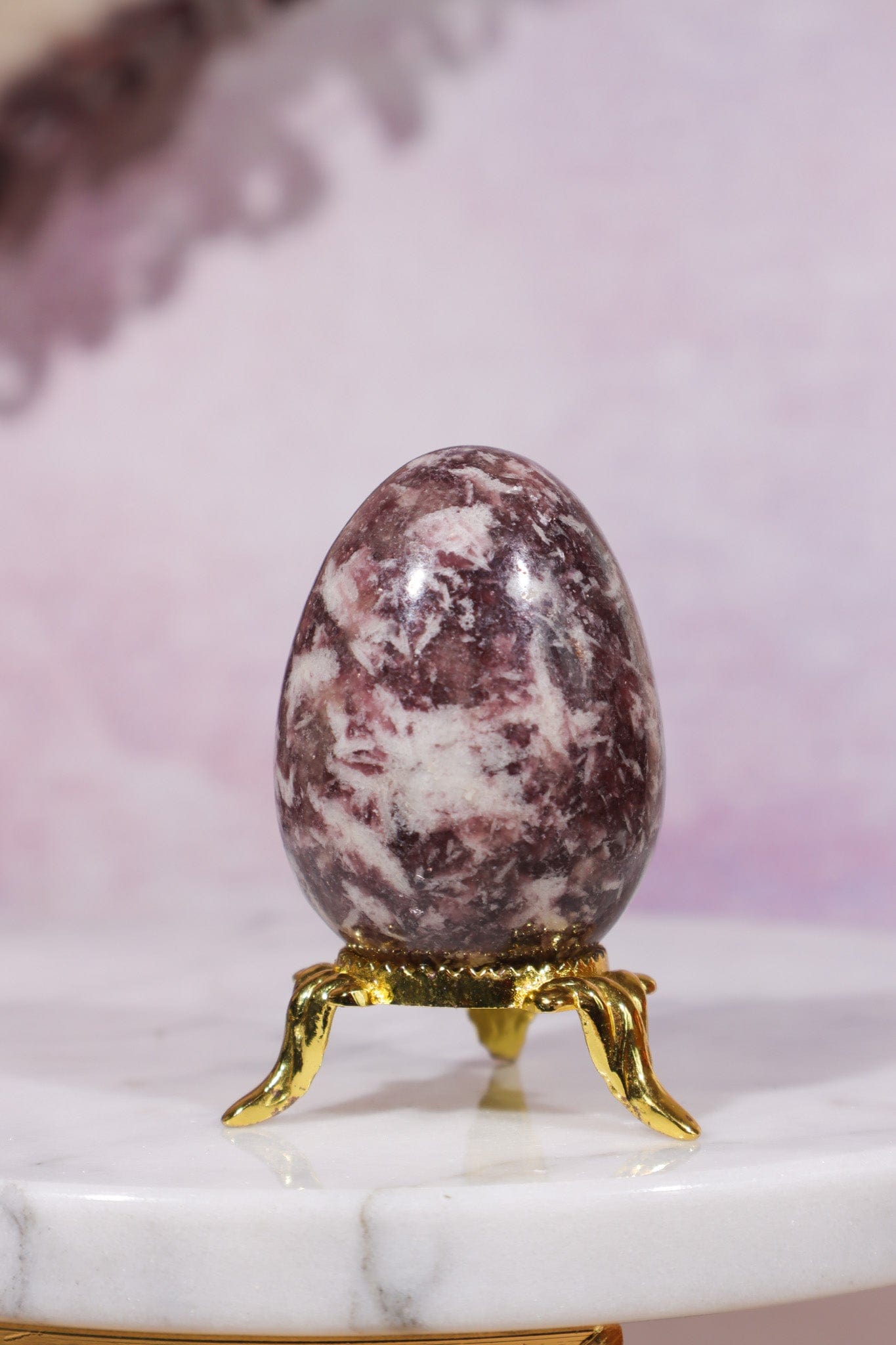 Lepidolite Egg 4.6cm Eggs Tali & Loz Crystals