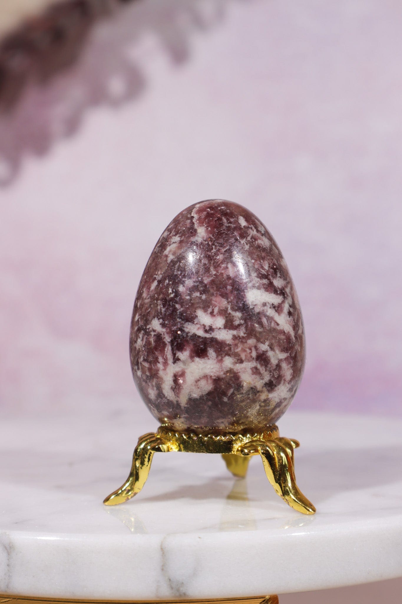 Lepidolite Egg 4.6cm Eggs Tali & Loz Crystals