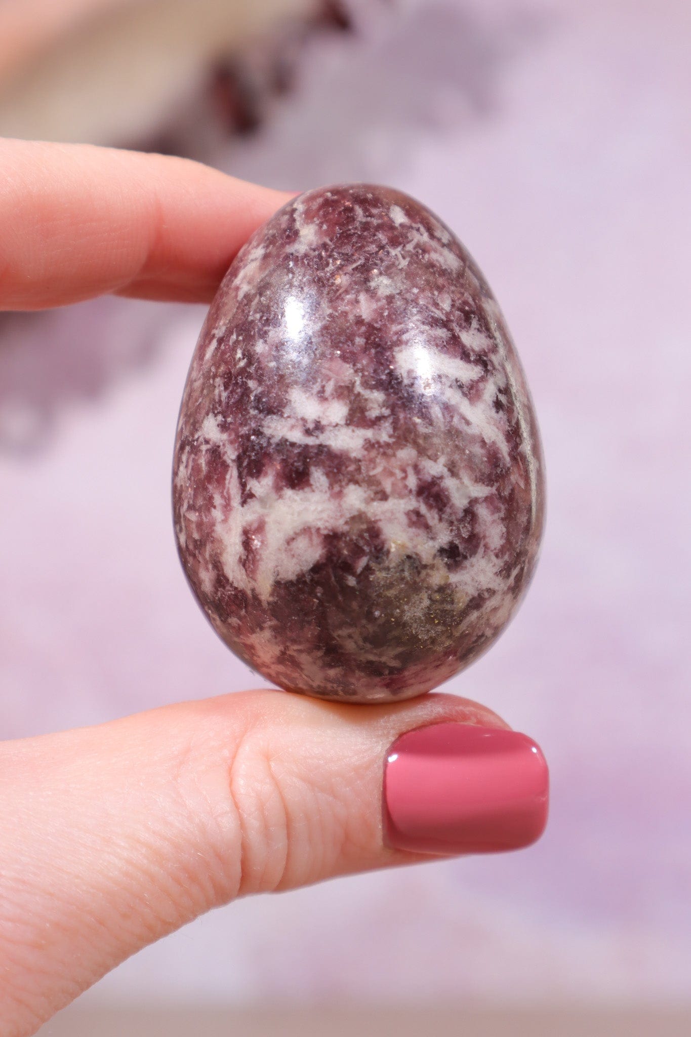 Lepidolite Egg 4.6cm - Tali & Loz Crystals