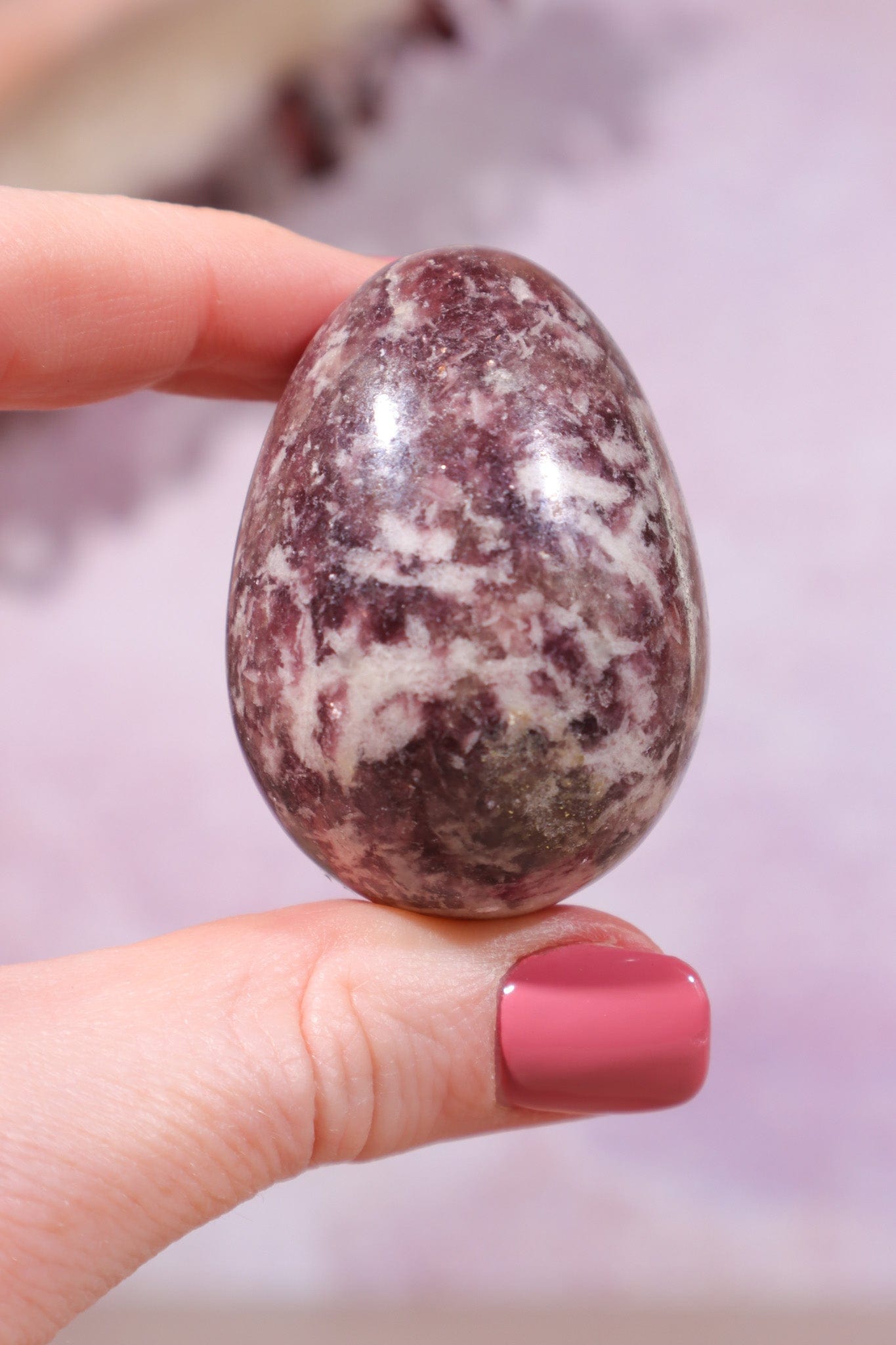 Lepidolite Egg 4.6cm - Tali & Loz Crystals