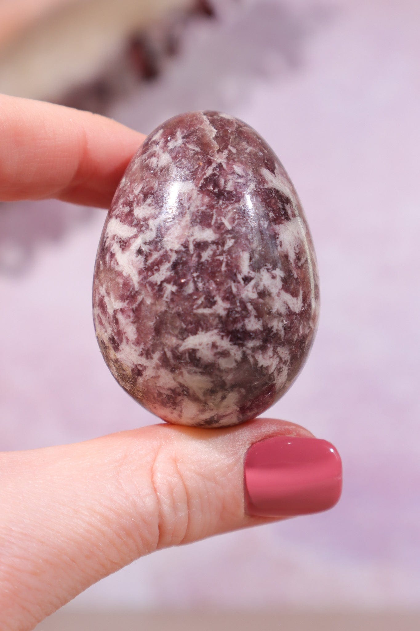 Lepidolite Egg 4.6cm - Tali & Loz Crystals