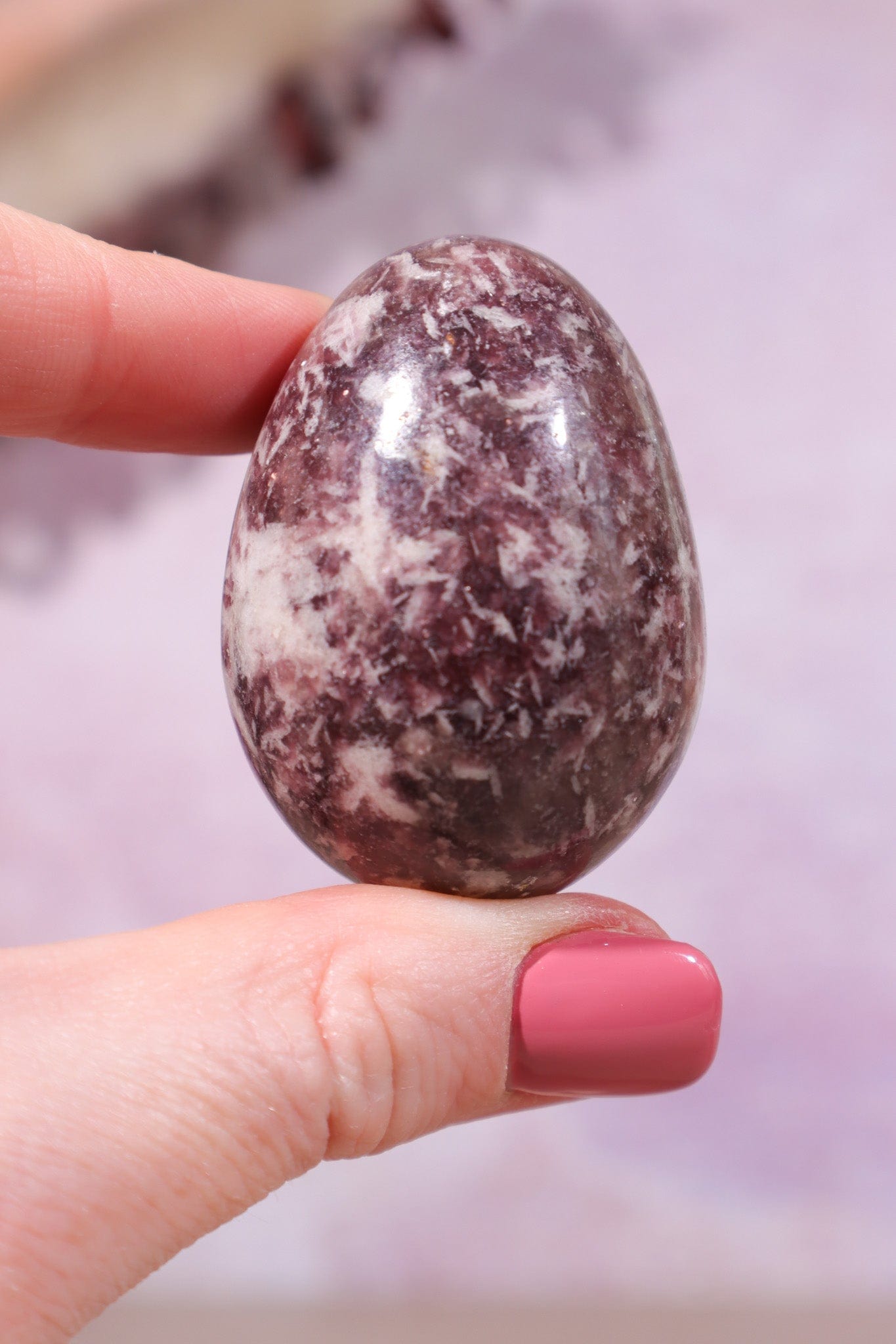Lepidolite Egg 4.6cm - Tali & Loz Crystals