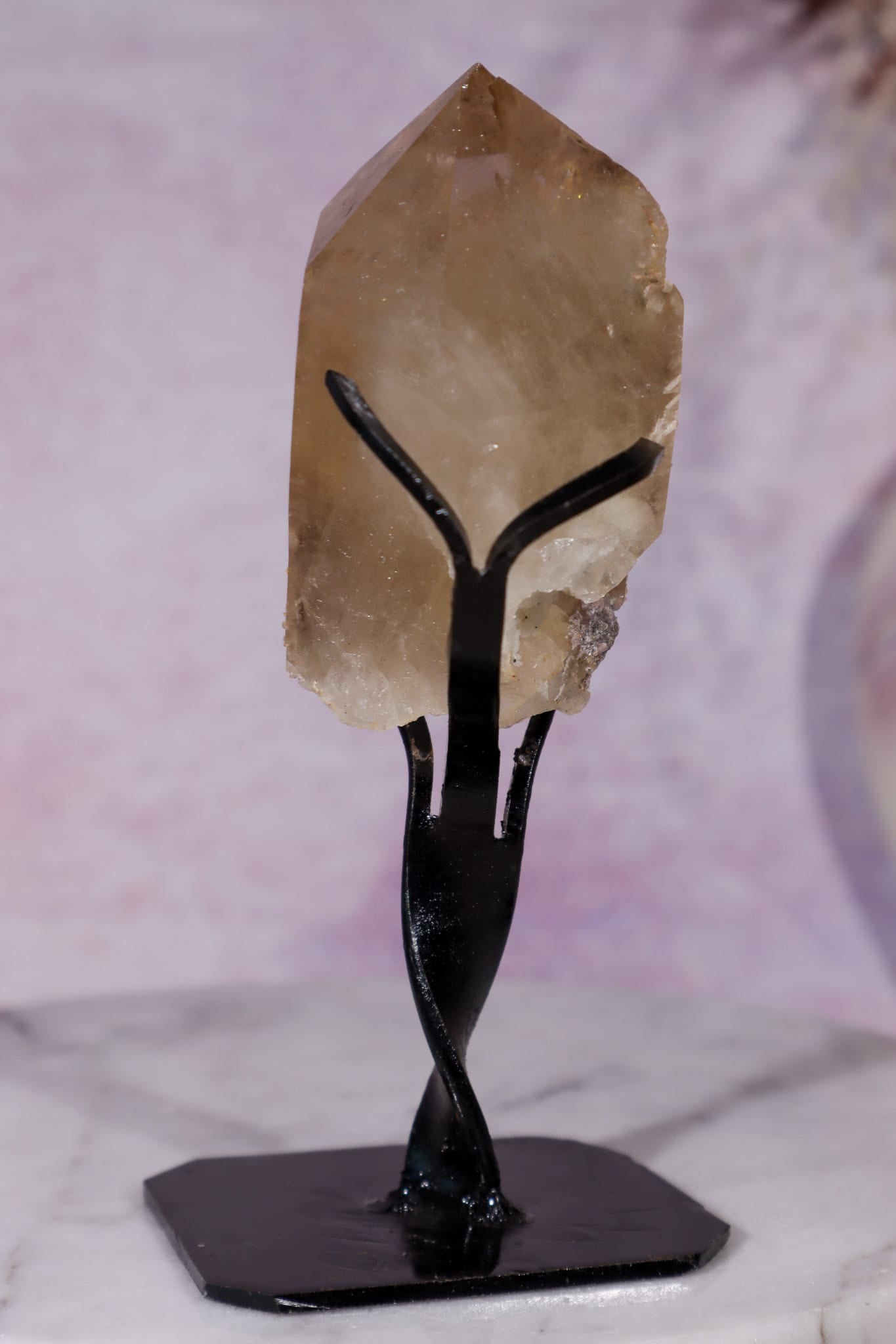 Lepidolite in Citrine on Stand 11.5cm, Brazil Specimen Tali & Loz Crystals