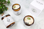 Libra Candle with Epidote - Tali & Loz Crystals