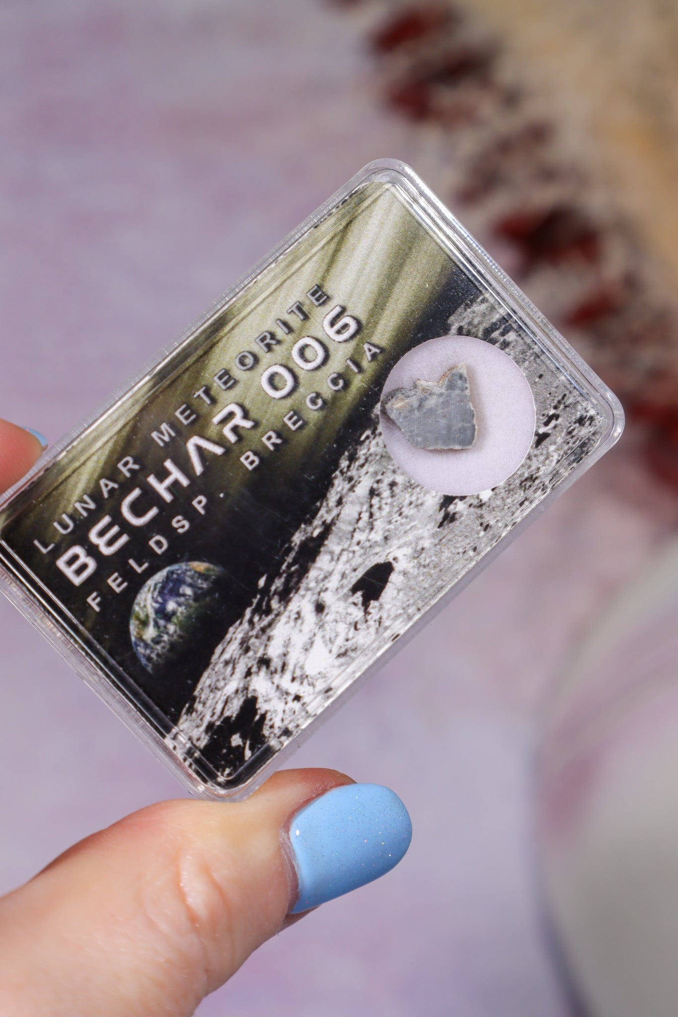 Lunar Meteorite, Bechar 006, Feldspathic Breccia, Algeria, Intuitively Chosen Meteorite Tali & Loz Crystals