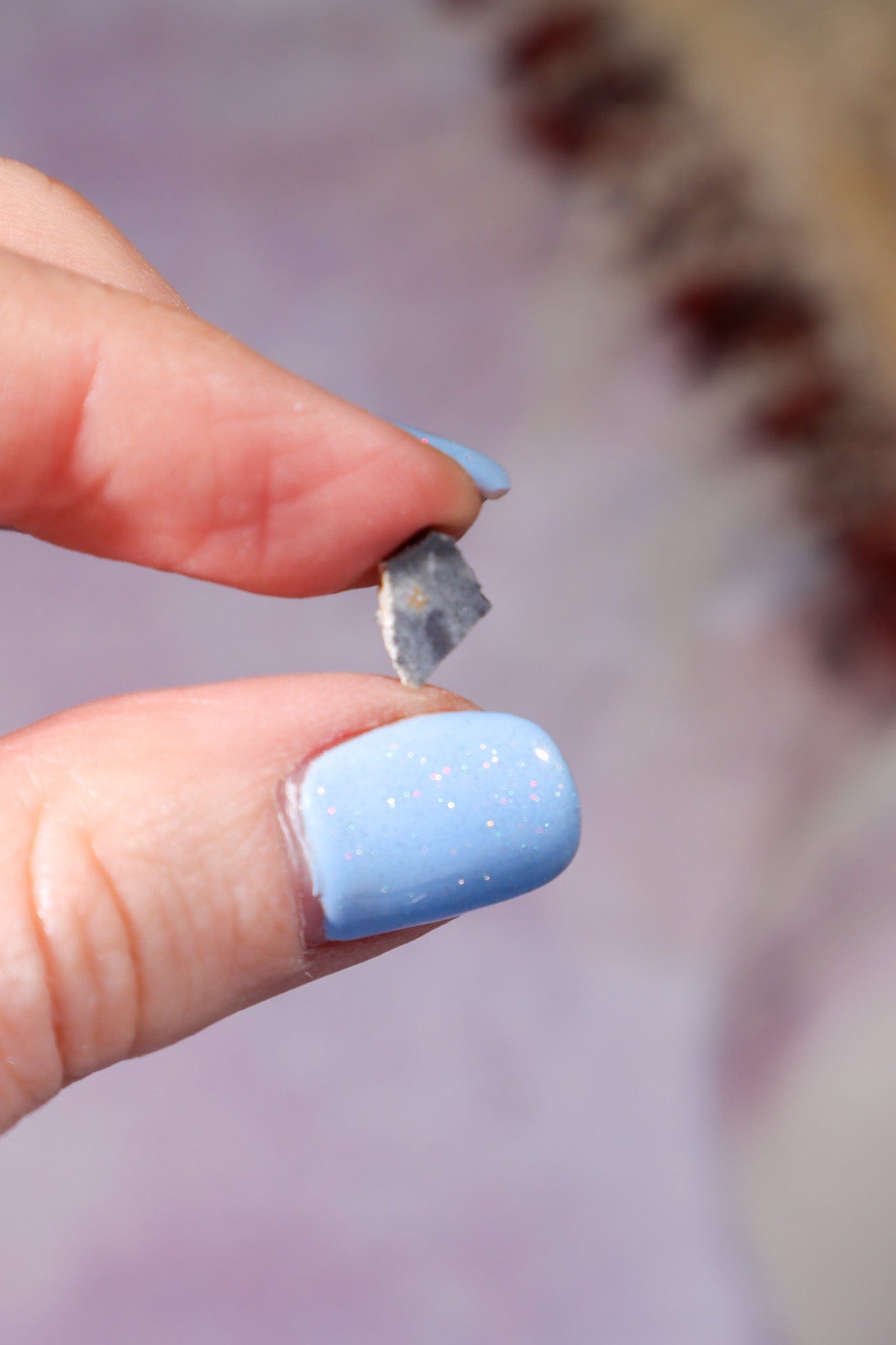 Lunar Meteorite, Bechar 006, Feldspathic Breccia, Algeria, Intuitively Chosen Meteorite Tali & Loz Crystals