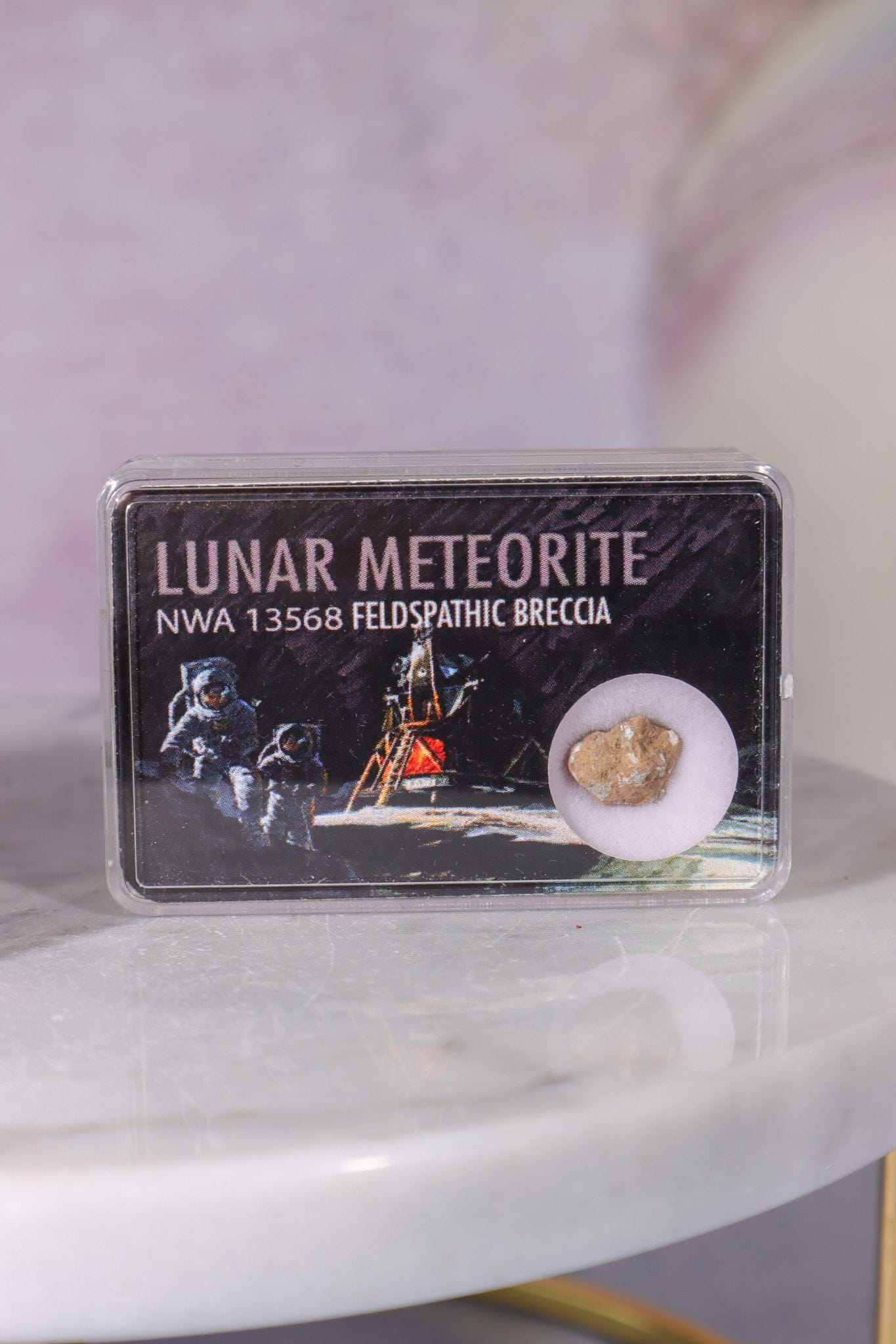 Lunar Meteorite, Northwest Africa, Feldspathic Breccia, Intuitively Chosen Meteorite Tali & Loz Crystals