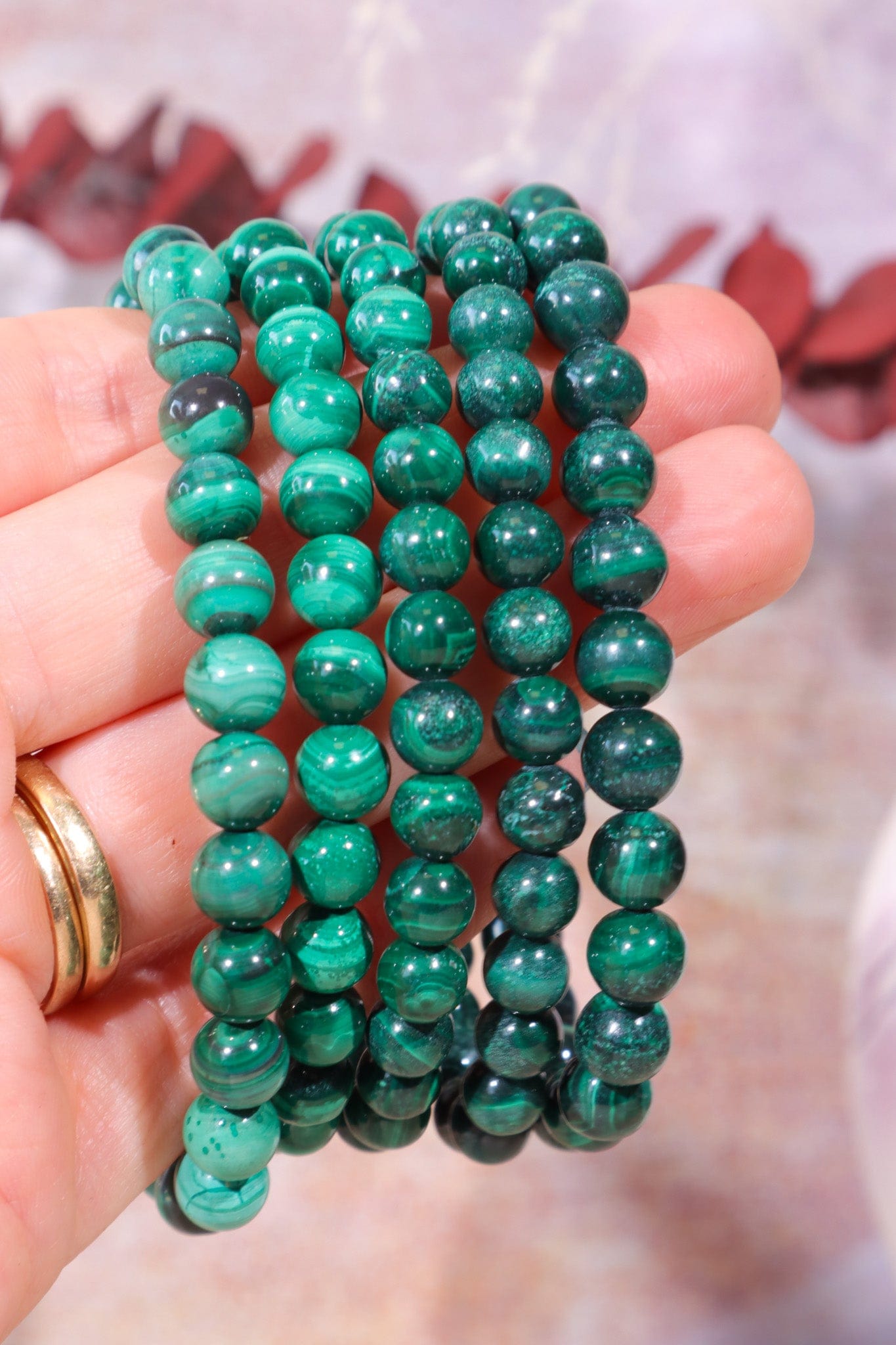 Malachite Beaded Bracelet, Intuitively Chosen Jewellery Tali & Loz Crystals