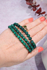 Malachite Beaded Bracelets 7.5cm, Intuitively Chosen Jewellery Tali & Loz Crystals