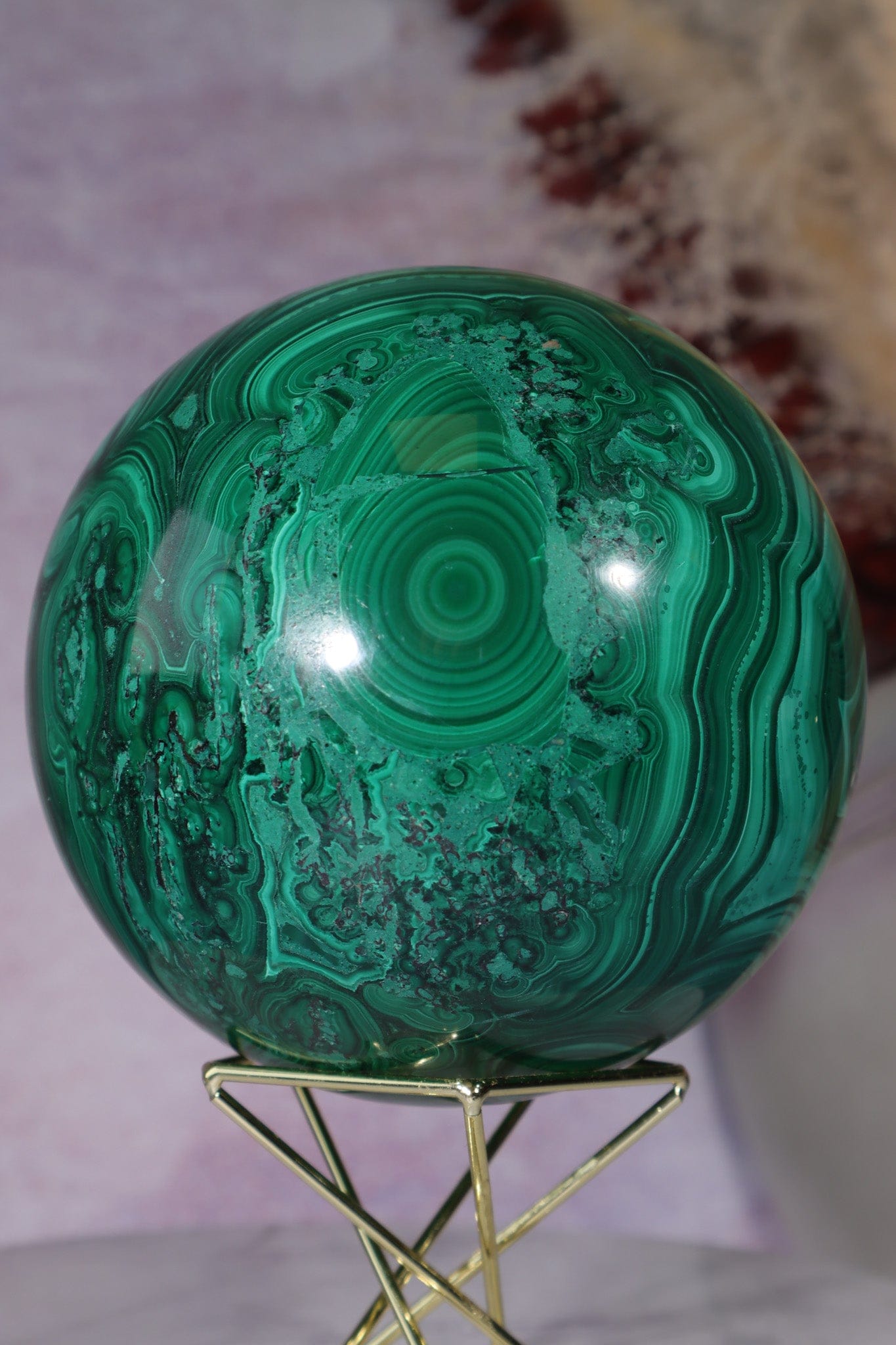 Malachite Sphere 1.8KG, Congo Spheres Tali & Loz Crystals