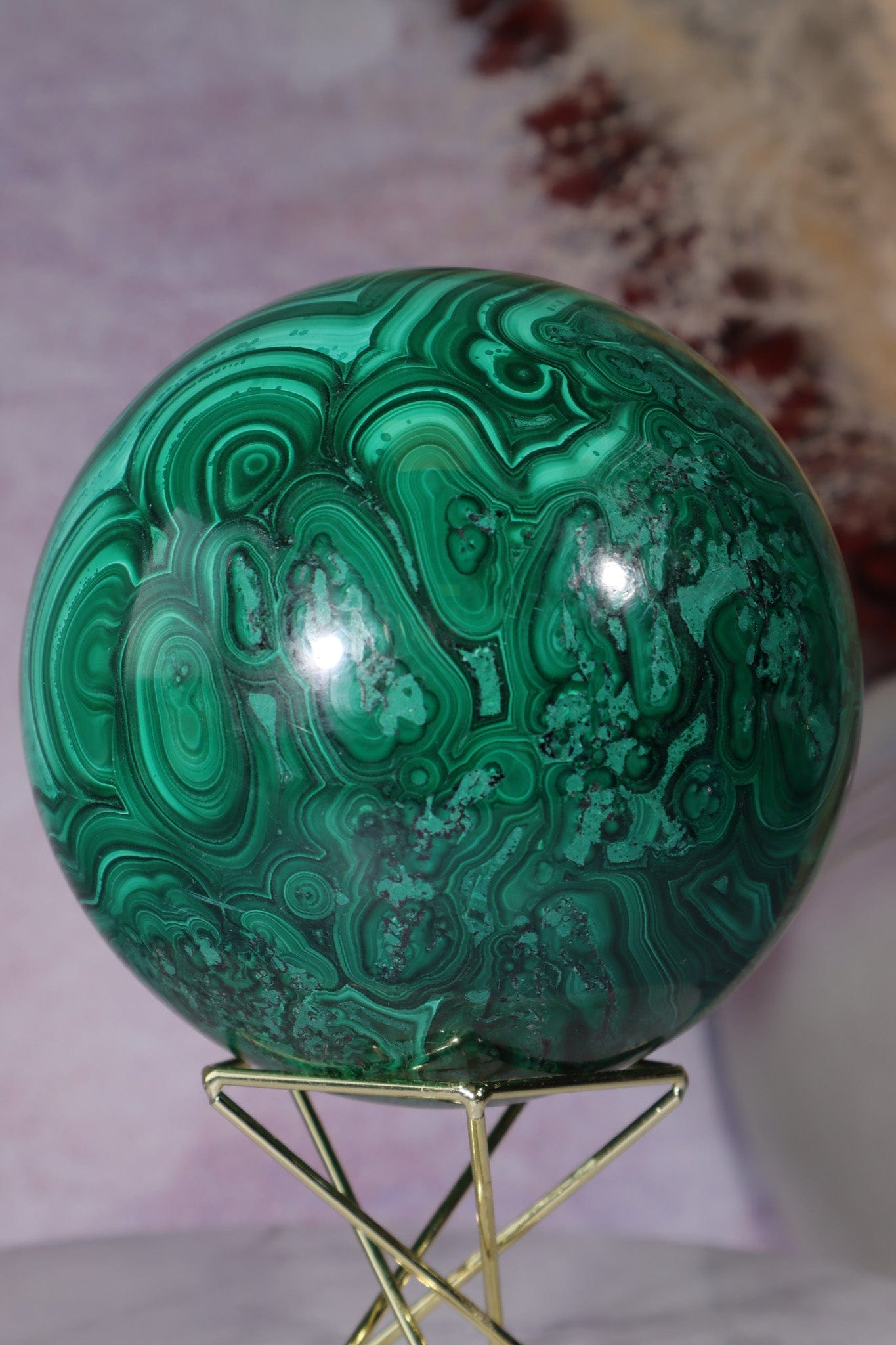 Malachite Sphere 1.8KG, Congo Spheres Tali & Loz Crystals