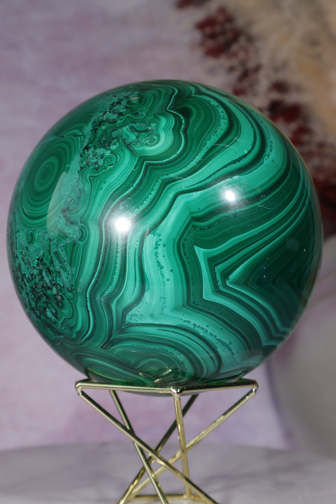 Malachite Sphere 1.8KG, Congo Spheres Tali & Loz Crystals