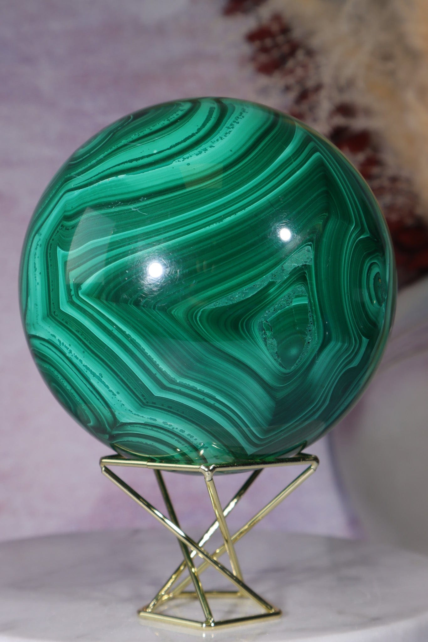 Malachite Sphere 1.8KG, Congo Spheres Tali & Loz Crystals