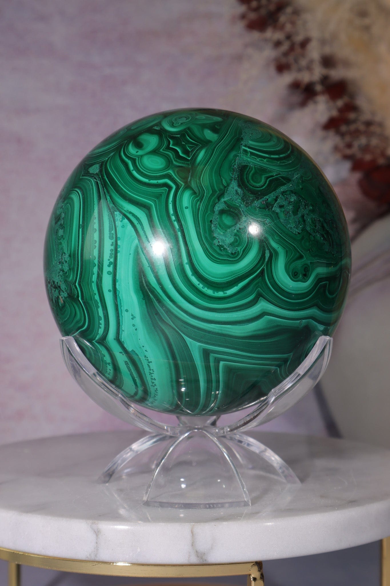 Malachite Sphere 1.8KG, Congo Spheres Tali & Loz Crystals