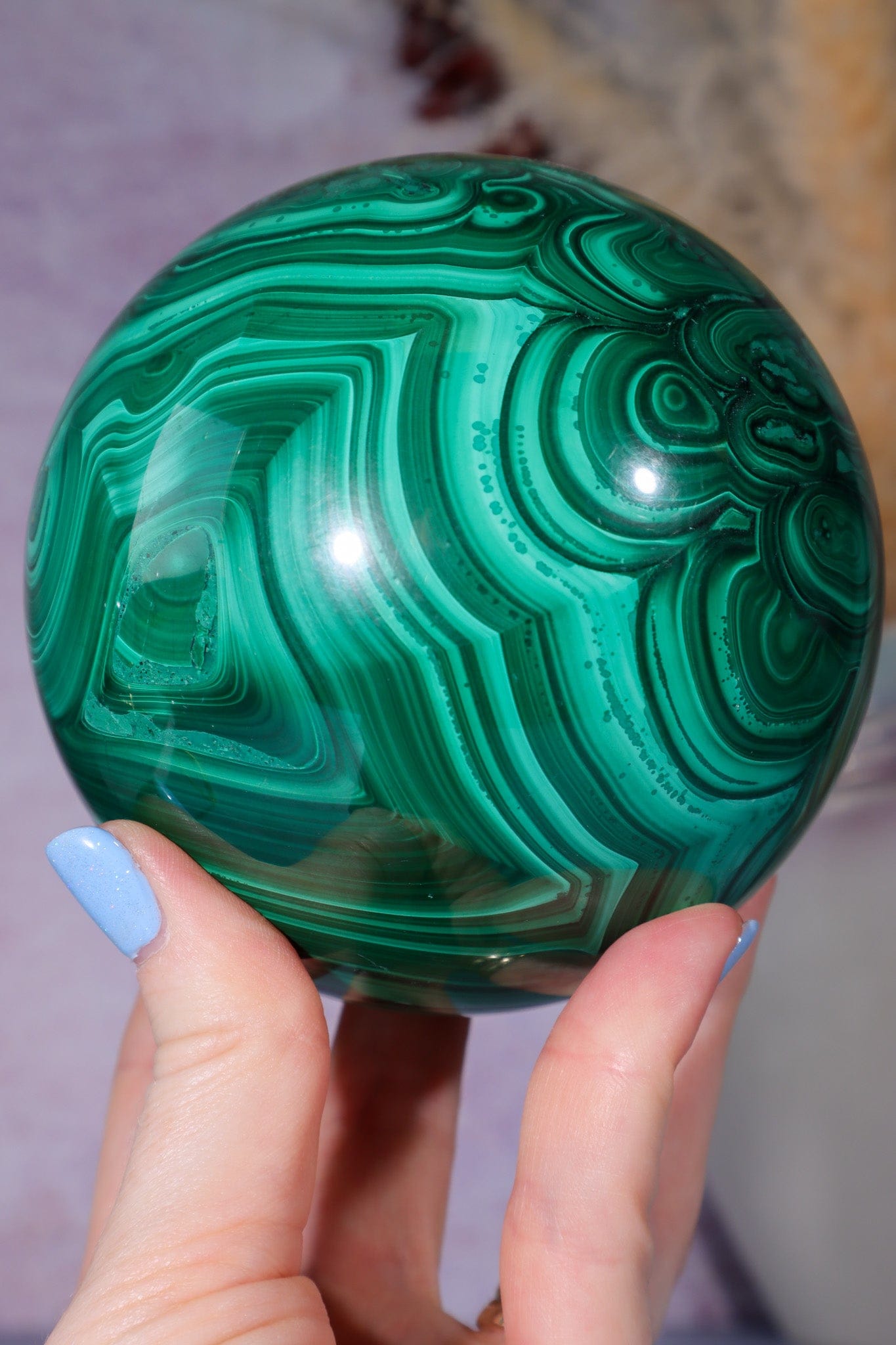 Malachite Sphere 1.8KG, Congo Spheres Tali & Loz Crystals