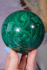 Malachite Sphere 1.8KG, Congo Spheres Tali & Loz Crystals