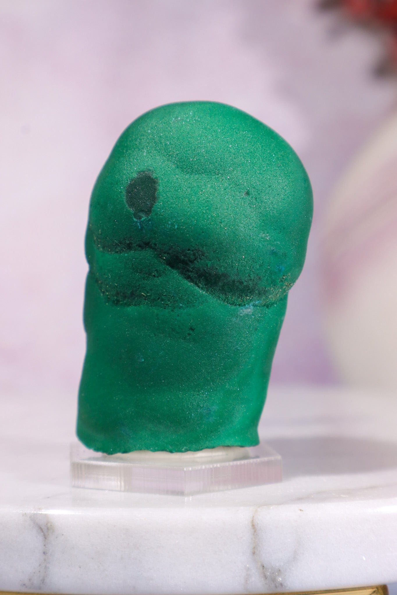 Malachite Stalactite 108gr | Zaire- Congo Minerals Tali & Loz Crystals