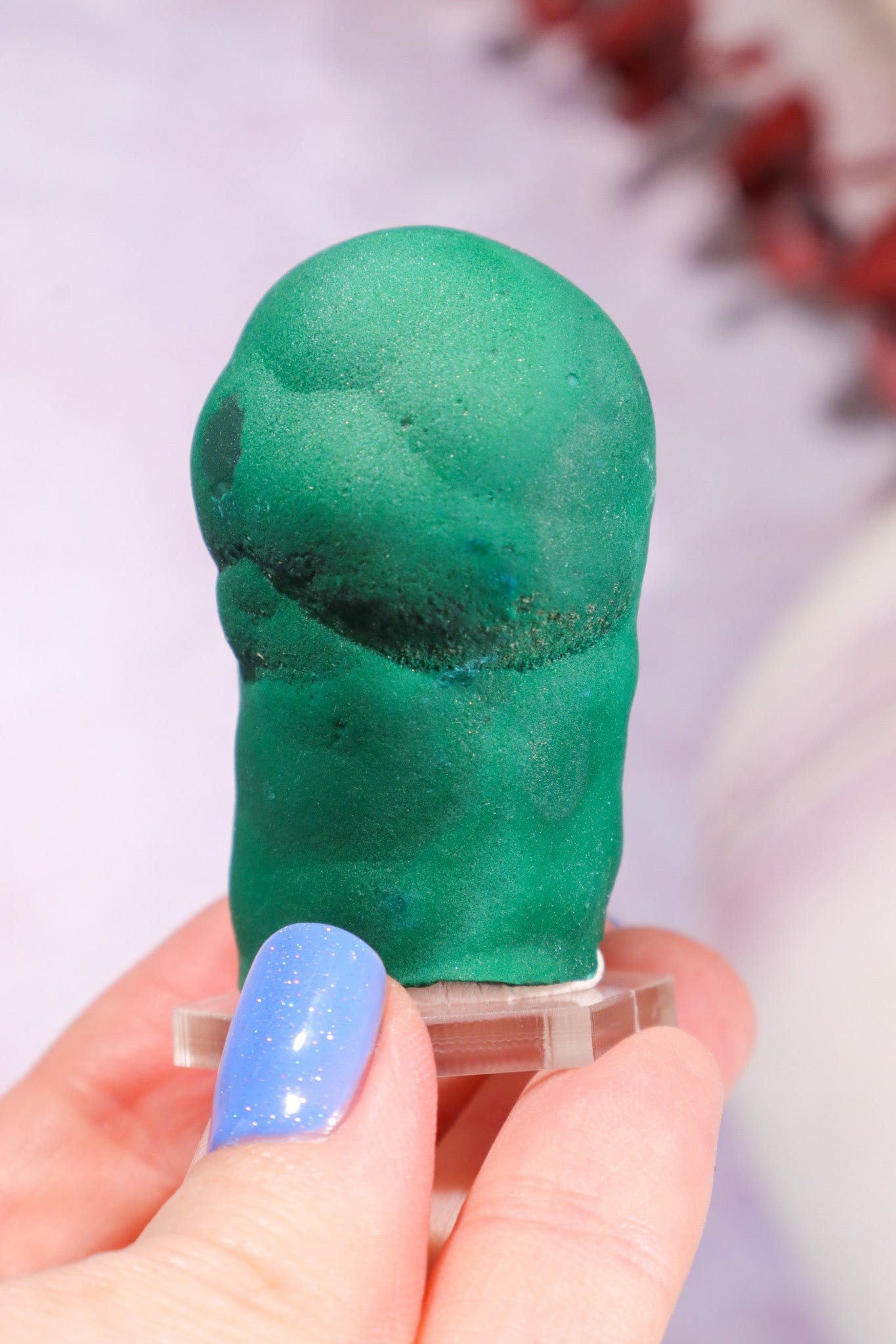 Malachite Stalactite 108gr | Zaire- Congo Minerals Tali & Loz Crystals