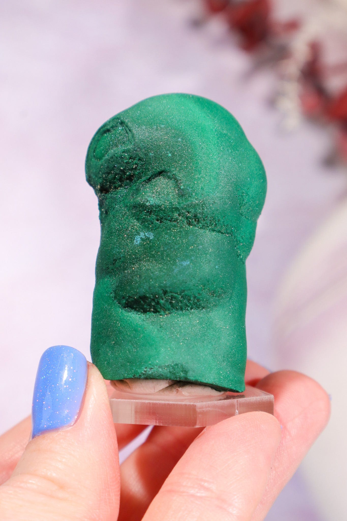 Malachite Stalactite 108gr | Zaire- Congo Minerals Tali & Loz Crystals