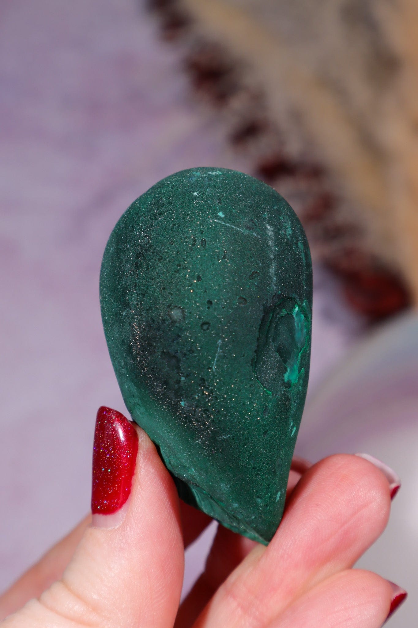 Malachite Stalactite 108gr , Zaire- Congo Minerals Tali & Loz Crystals