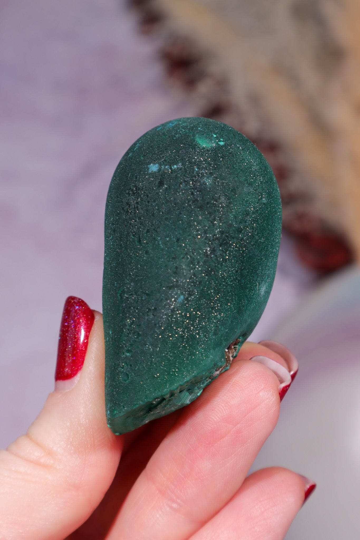 Malachite Stalactite 108gr , Zaire- Congo Minerals Tali & Loz Crystals