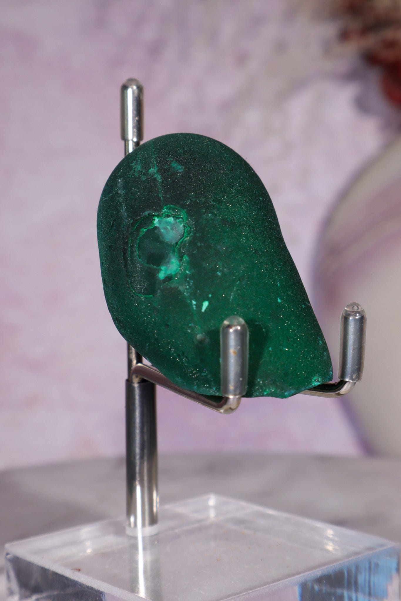 Malachite Stalactite 108gr , Zaire- Congo Minerals Tali & Loz Crystals