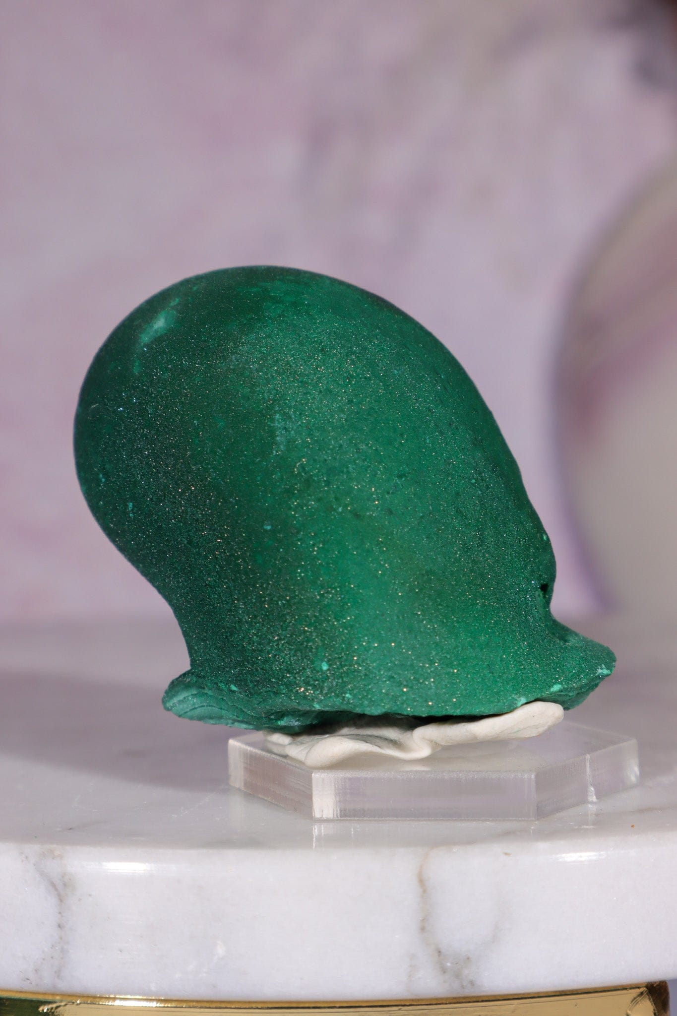 Malachite Stalactite 115gr , Zaire- Congo Minerals Tali & Loz Crystals