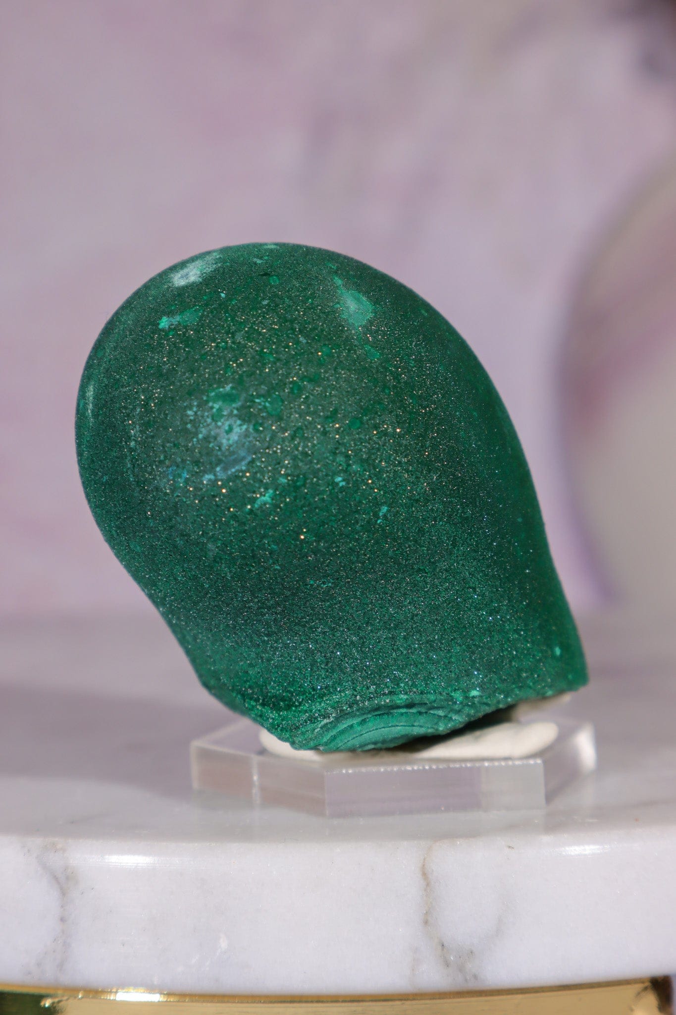 Malachite Stalactite 115gr , Zaire- Congo Minerals Tali & Loz Crystals