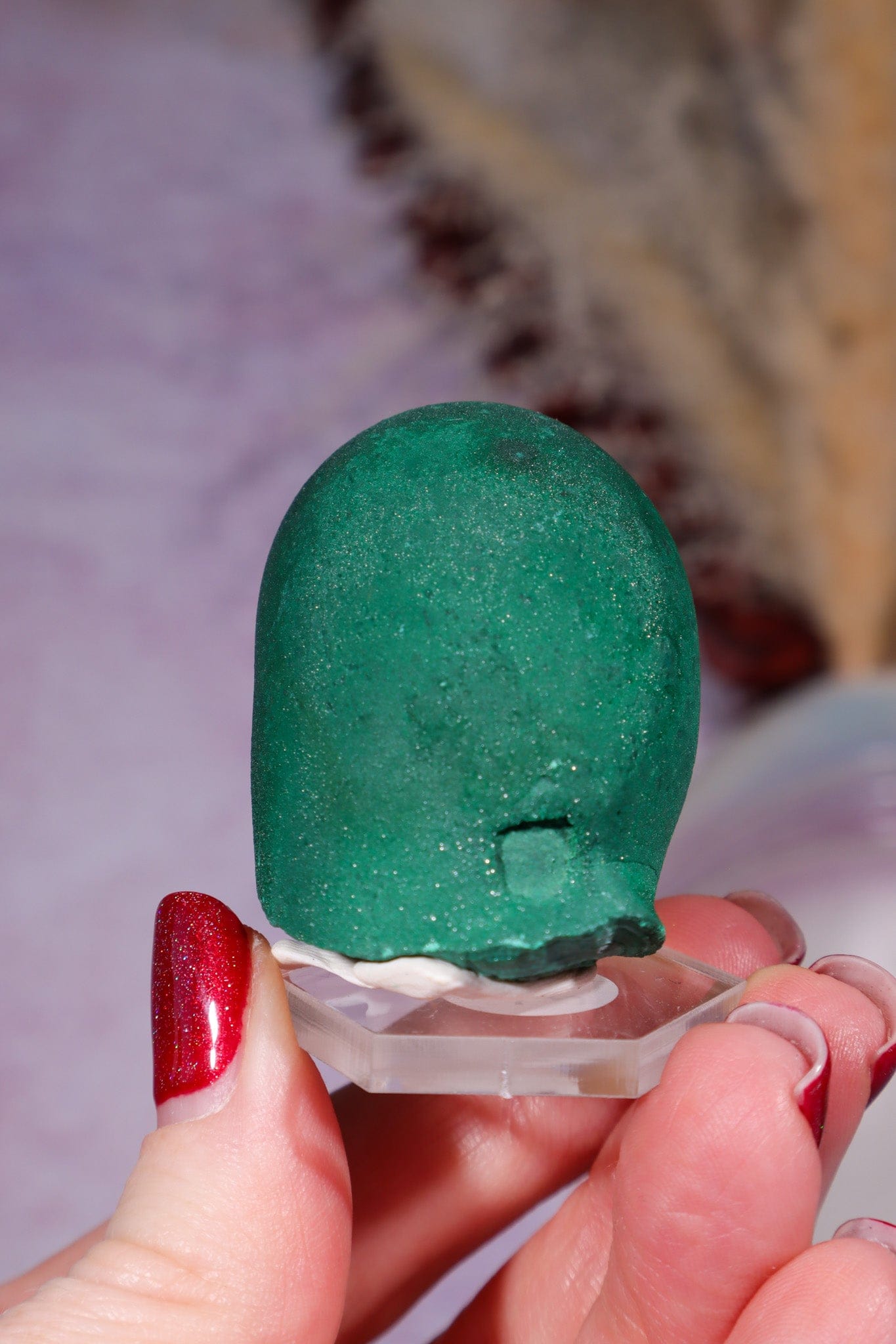 Malachite Stalactite 115gr , Zaire- Congo Minerals Tali & Loz Crystals