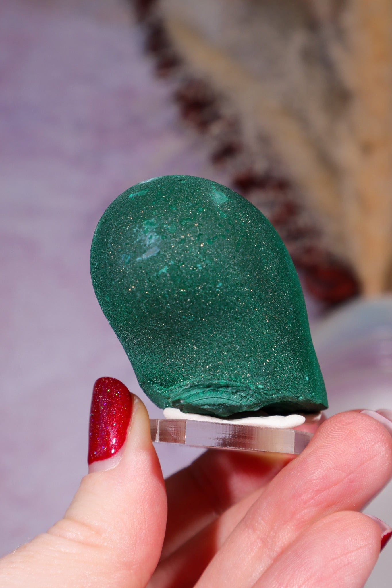 Malachite Stalactite 115gr , Zaire- Congo Minerals Tali & Loz Crystals