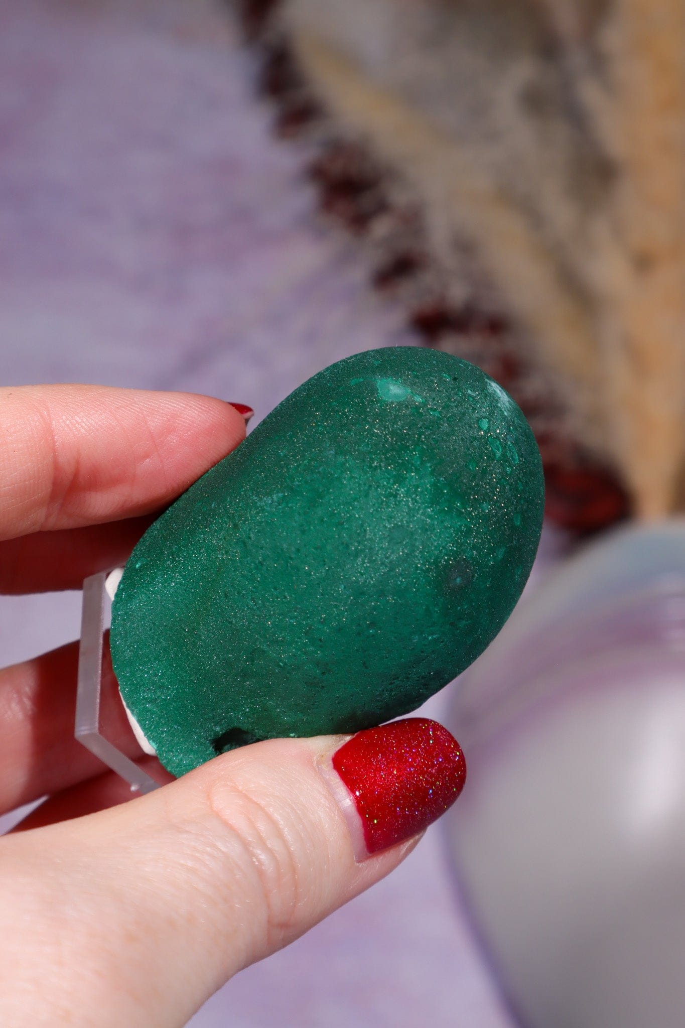 Malachite Stalactite 115gr , Zaire- Congo Minerals Tali & Loz Crystals