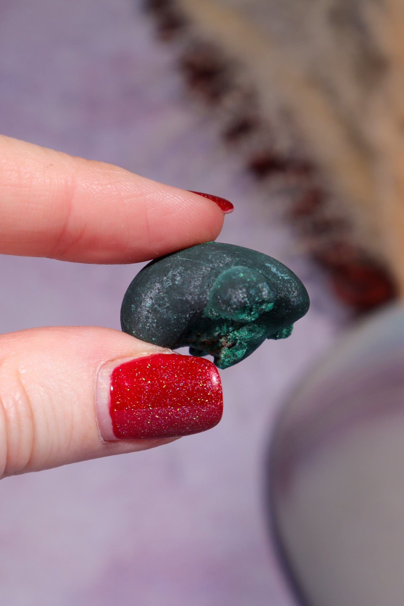 Malachite Stalactite 17gr , Zaire- Congo Minerals Tali & Loz Crystals