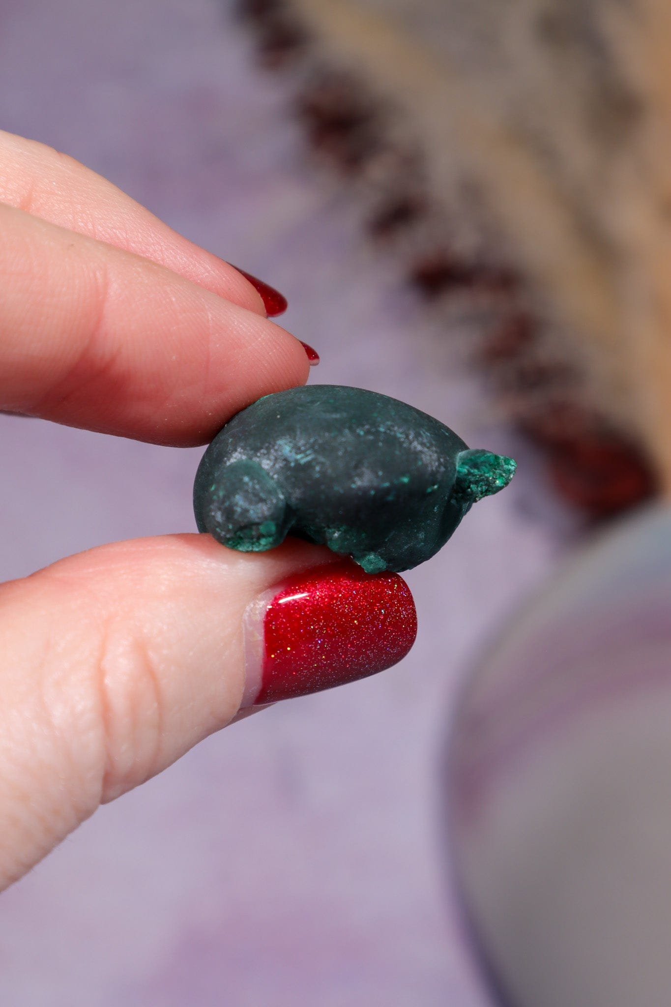 Malachite Stalactite 17gr , Zaire- Congo Minerals Tali & Loz Crystals