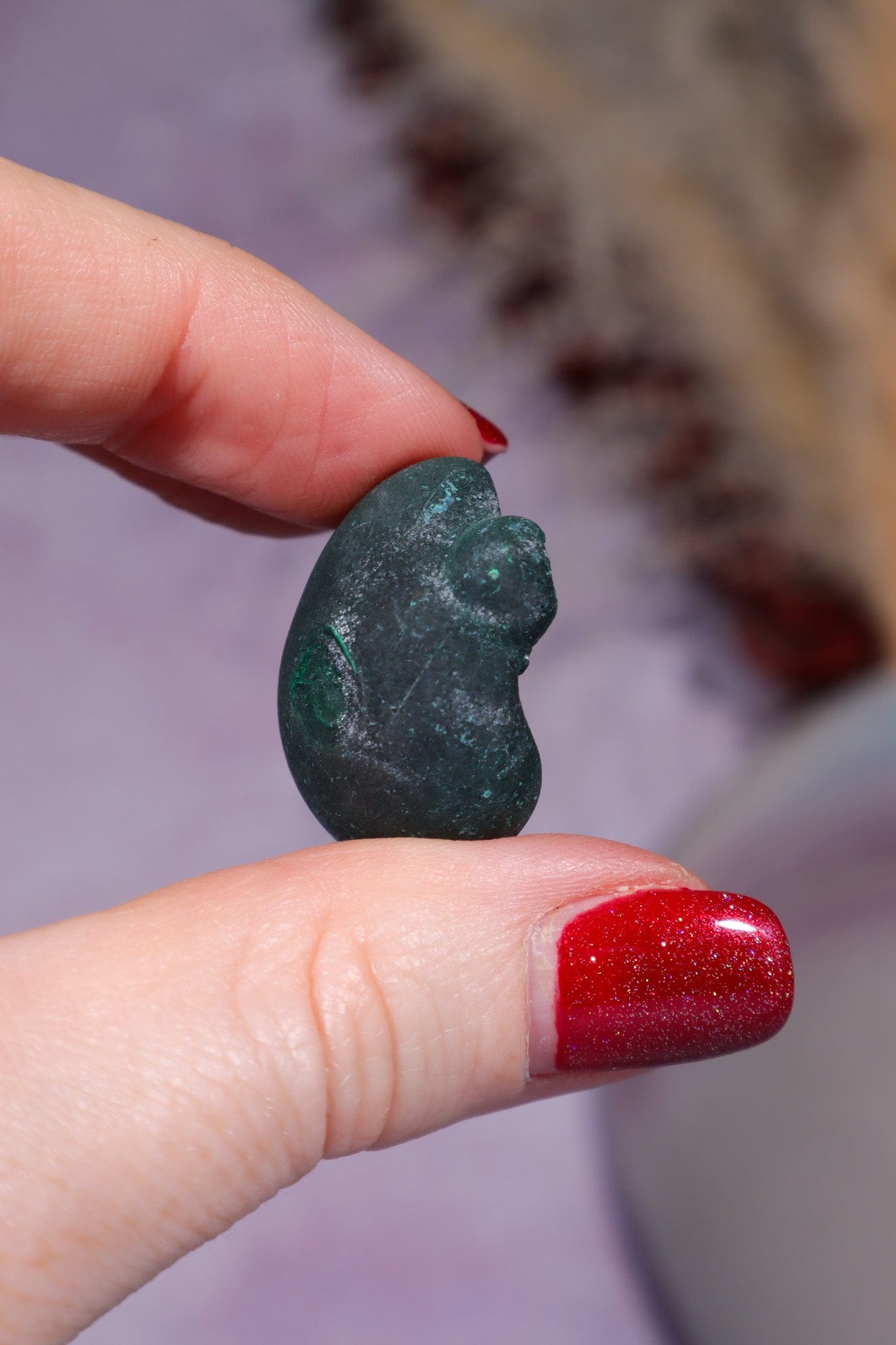 Malachite Stalactite 17gr , Zaire- Congo Minerals Tali & Loz Crystals