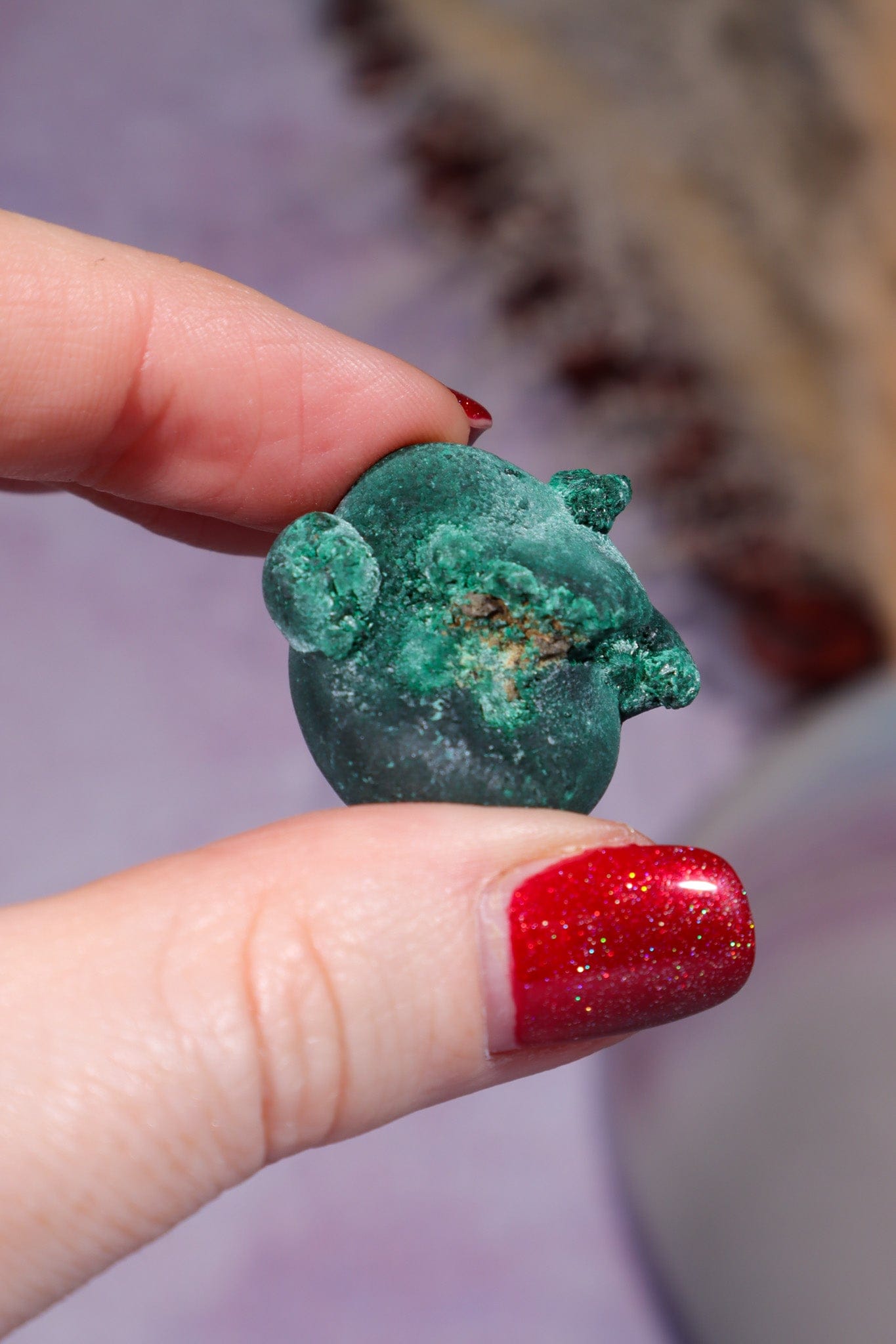 Malachite Stalactite 17gr , Zaire- Congo Minerals Tali & Loz Crystals