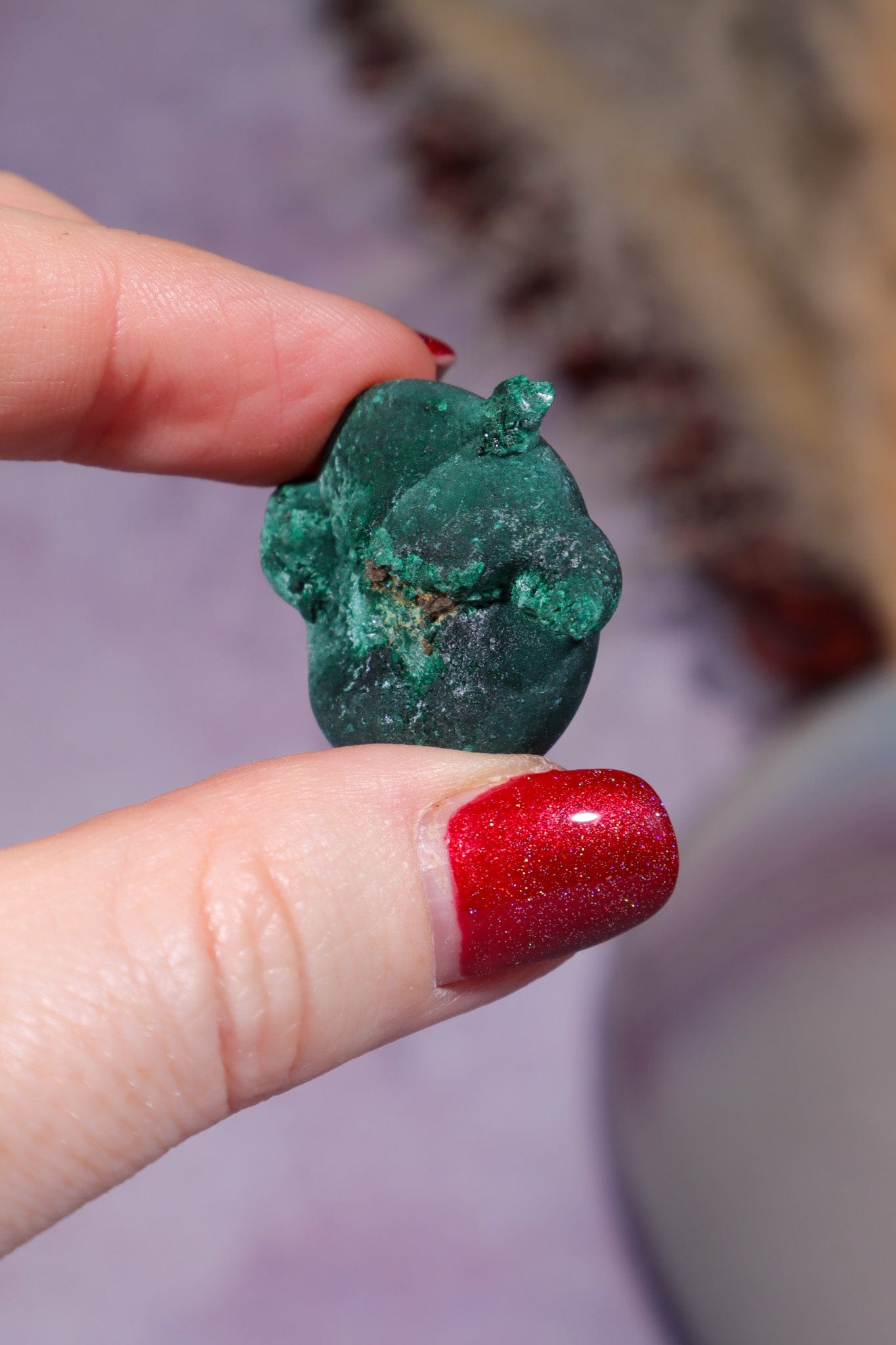 Malachite Stalactite 17gr , Zaire- Congo Minerals Tali & Loz Crystals