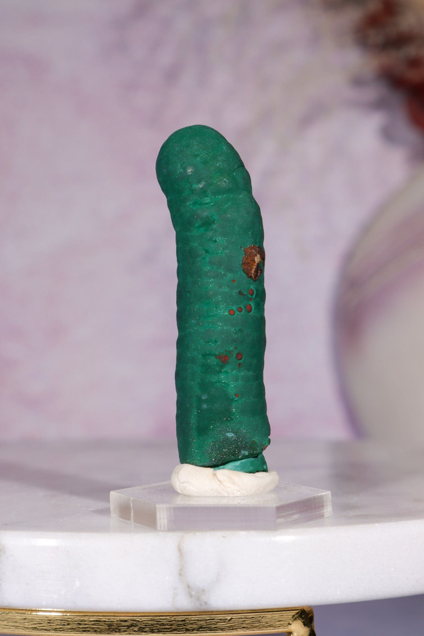 Malachite Stalactite 28gr, Zaire- Congo Minerals Tali & Loz Crystals