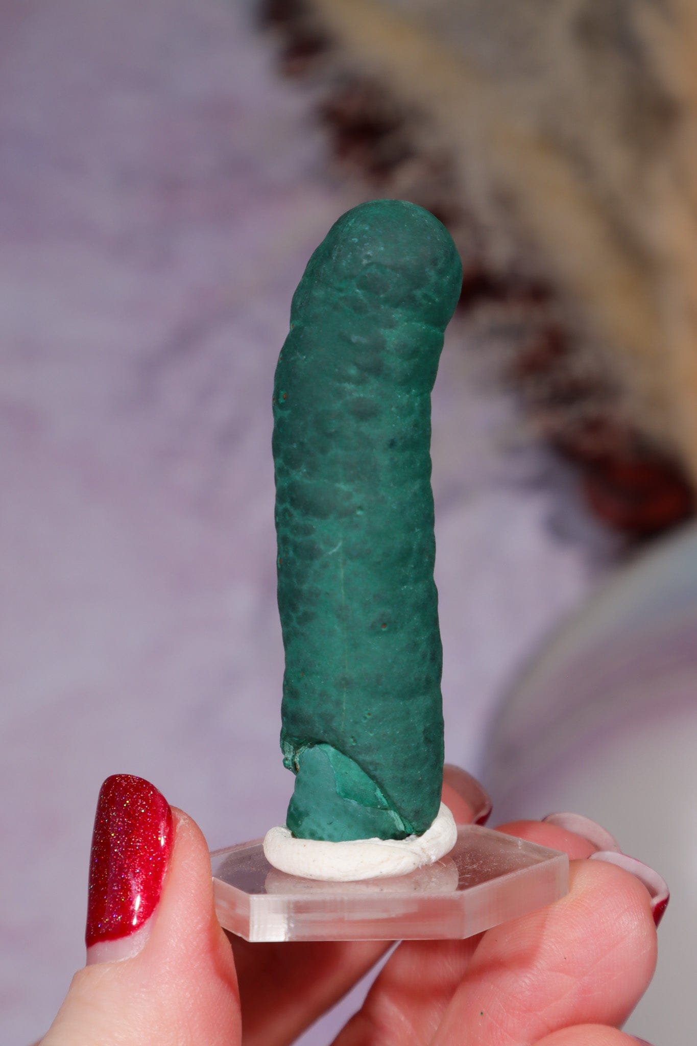 Malachite Stalactite 28gr, Zaire- Congo Minerals Tali & Loz Crystals