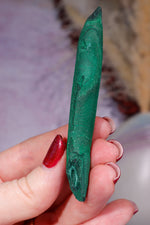 Malachite Stalactite 28gr,  Zaire- Congo Minerals Tali & Loz Crystals