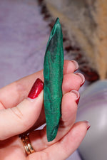 Malachite Stalactite 28gr,  Zaire- Congo Minerals Tali & Loz Crystals